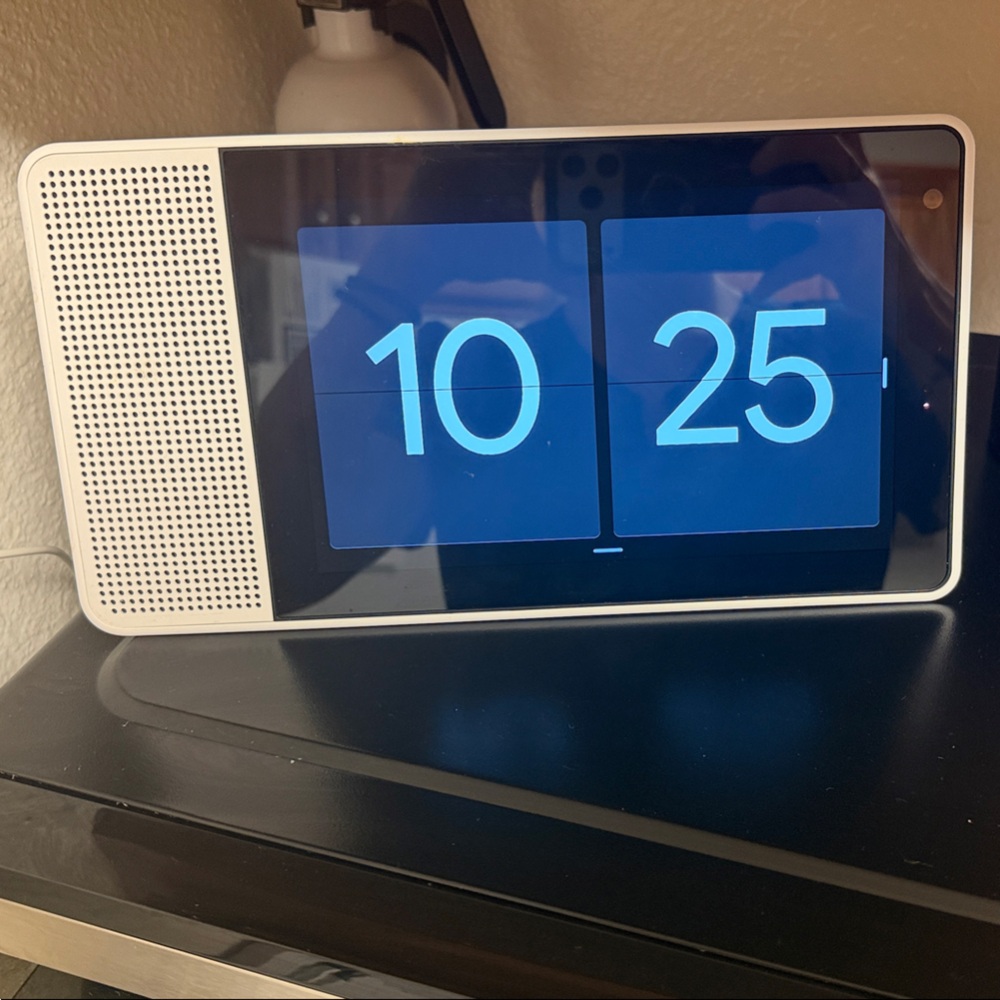 Digital Flip Clock with White Frame
